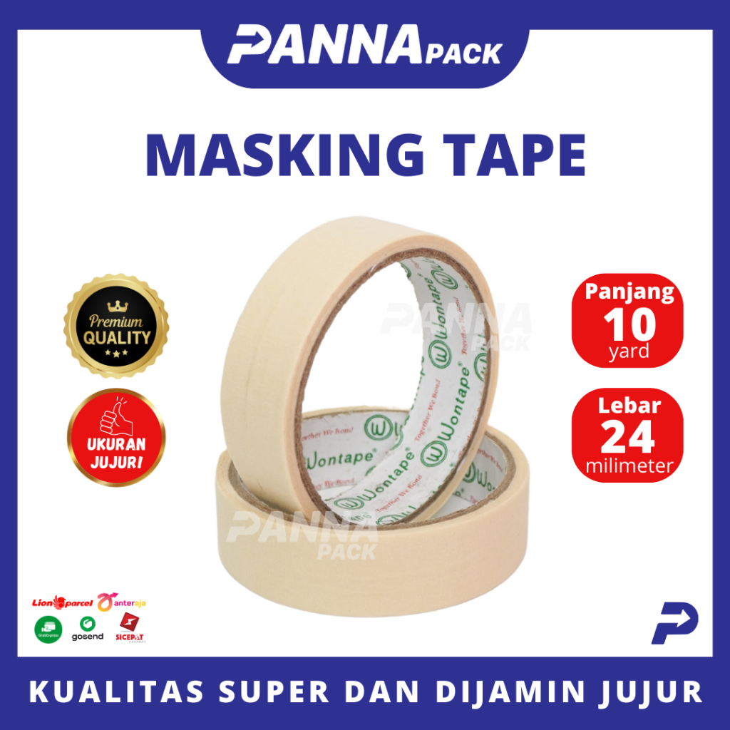 

PANNAPACK Lakban Kertas Masking Tape Selotip Kertas 24mm x 10y