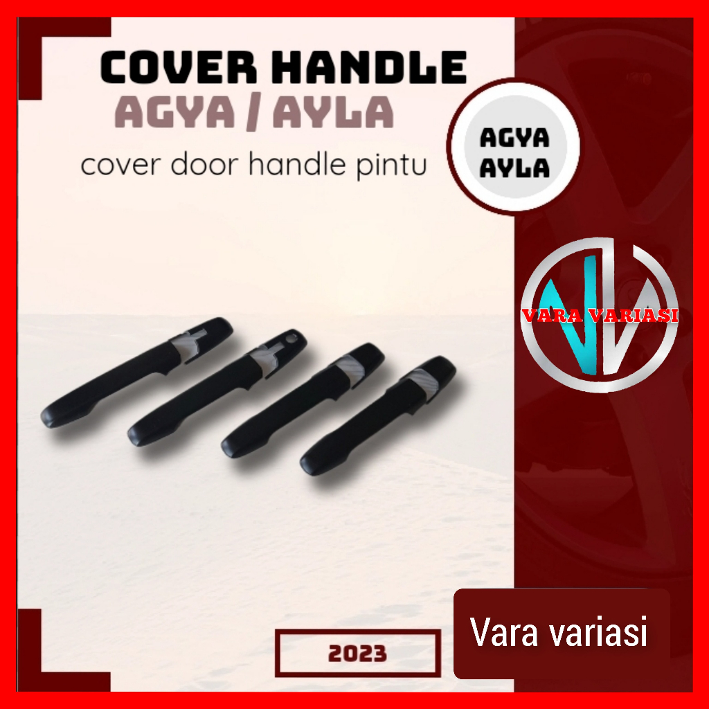 Cover Handle Pintu Mobil Agya Ayla 2023 Hitam