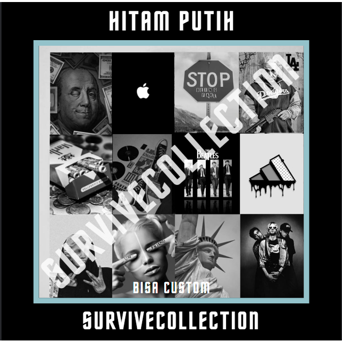 poster dinding estetik hitam putih