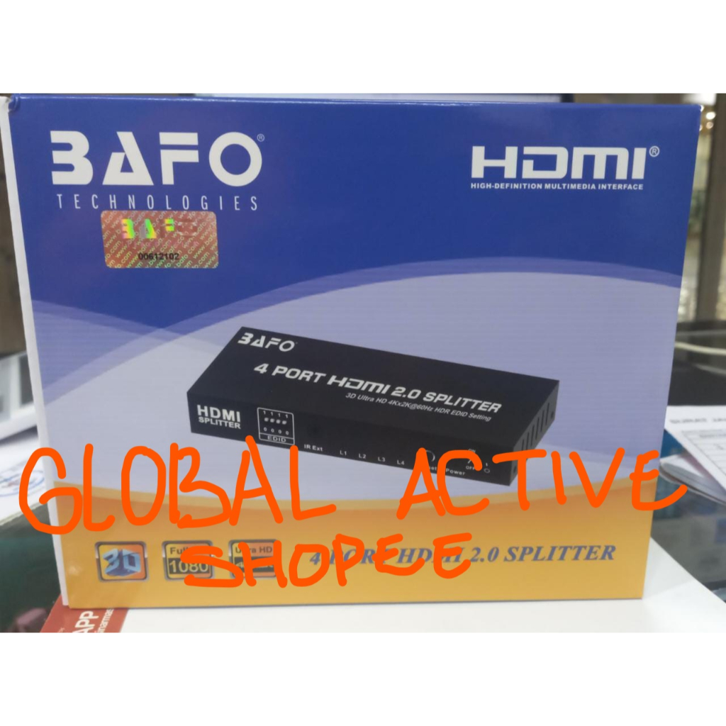 BAFO HDMI SPLITTER 4Port Original | Splitter HDMI 4 Port BAFO