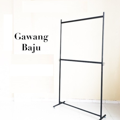 GANTUNGAN BAJU BESI 2 SUSUN BONGKAR PASANG