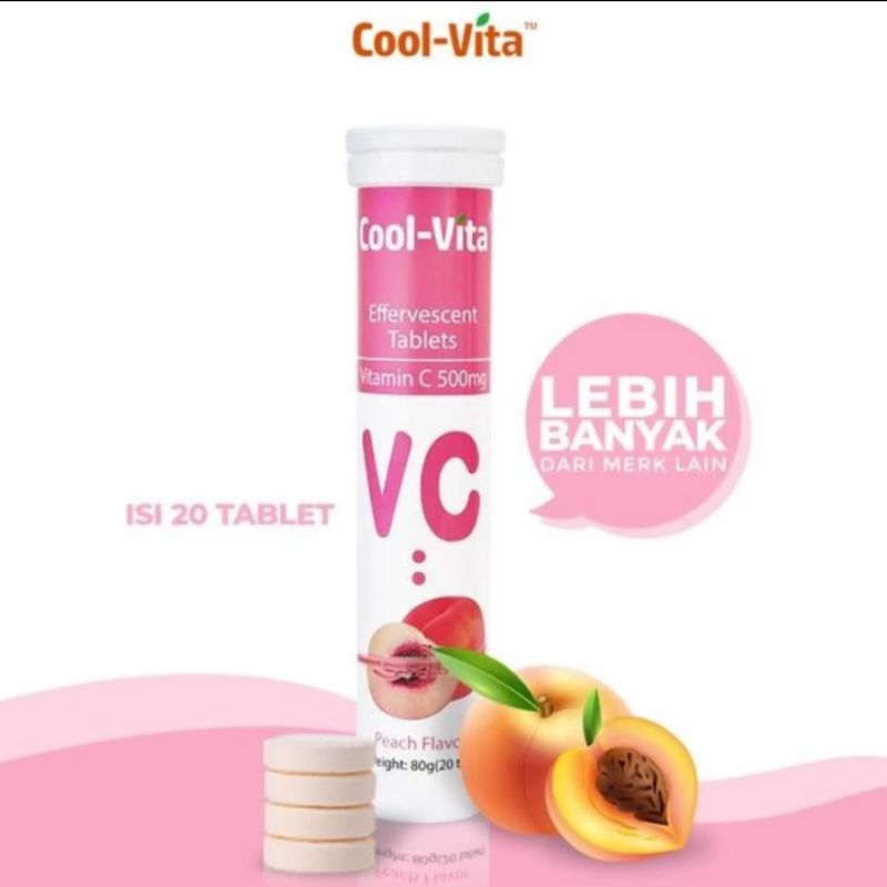 

Coolvita vitamin C 500mg rasa peach flavor VC