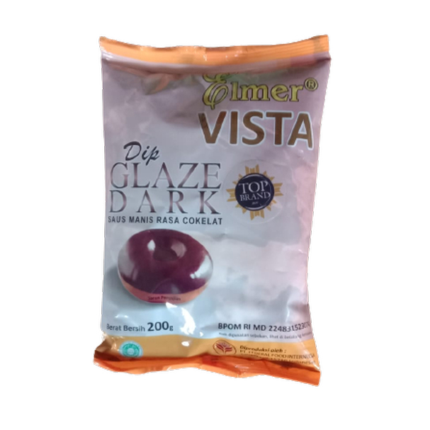 ELMER COKLAT DIP GLAZE VISTA DARK 200 GRAM