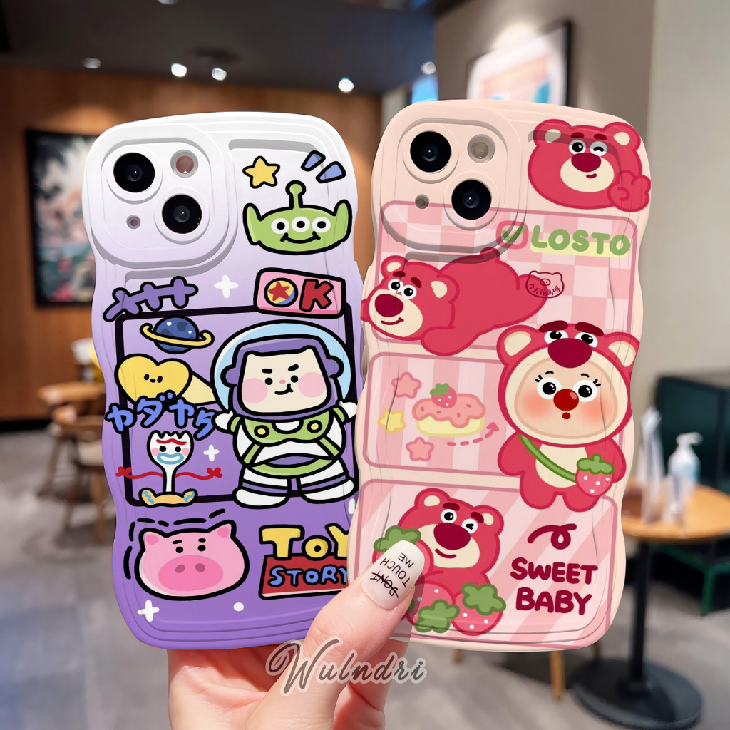 Case Gelombang Bening Cocok Untuk Tipe Hp Oppo Vivo Xiaomi Infinix Realme / Case Silikon Motif  #Nc1