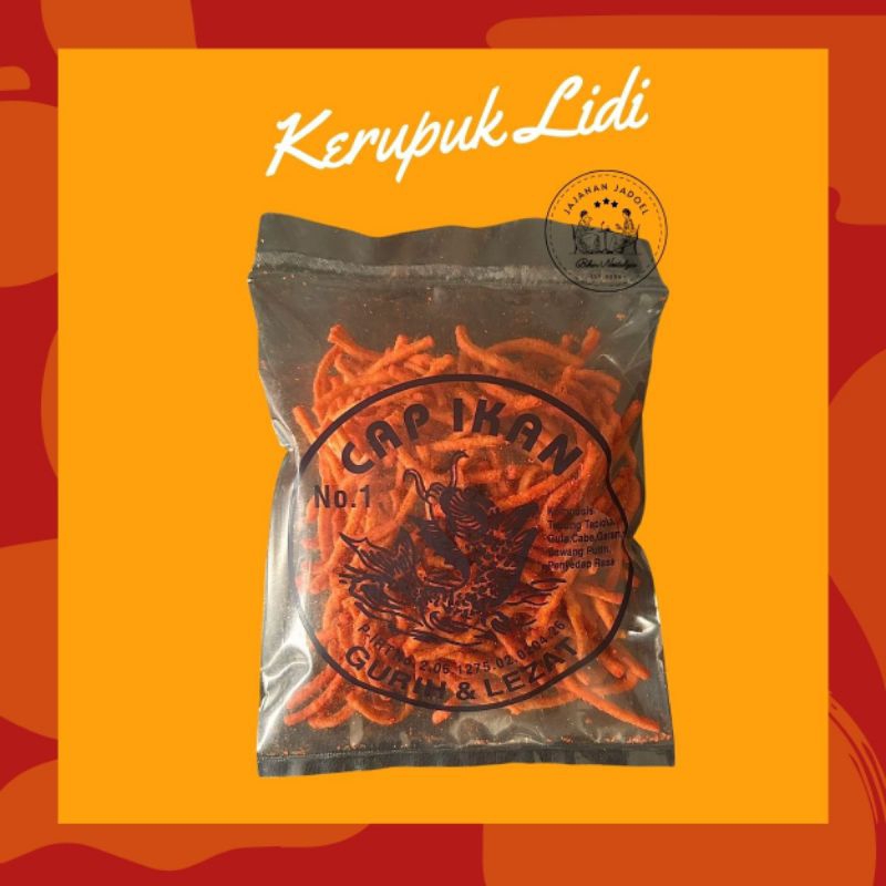 

[85GR DAN 250GR] KERUPUK LIDI | KERUPUK CAP IKAN | KERUPUK JADOEL NOSTALGIA JAJANAN SD