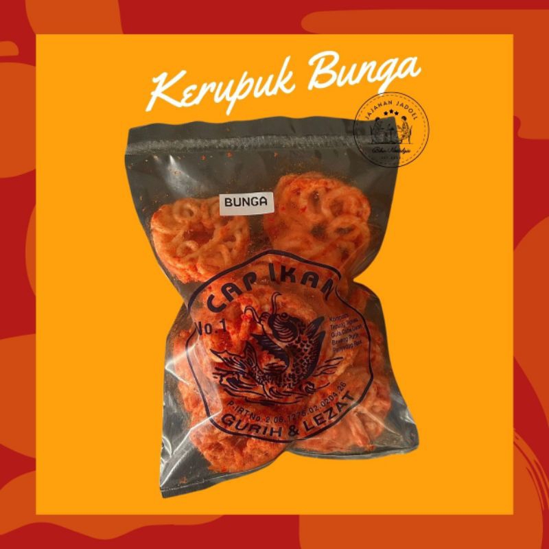 

[85GR & 250GR] KERUPUK BUNGA | KERUPUK CAP IKAN | KERUPUK JADOEL NOSTALGIA JAJANAN SD