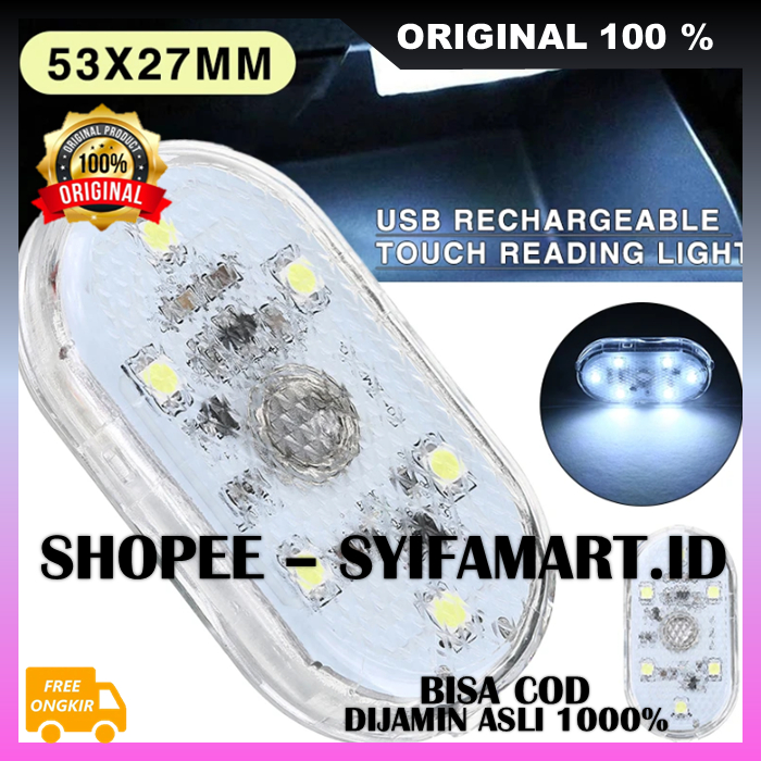 LED Touch Light Lampu LED Mobil Sensor Sentuh Lampu Sensor Sentuh 6 LED Serbaguna 100% ORIGINAL