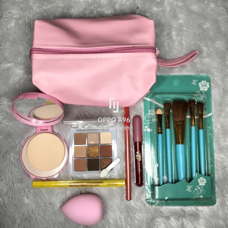 Beauty Set Make Up Serba 50ribuan sepaket Paket Kosmetik Makeup set Maybeline Lameila Murah Lengkap 