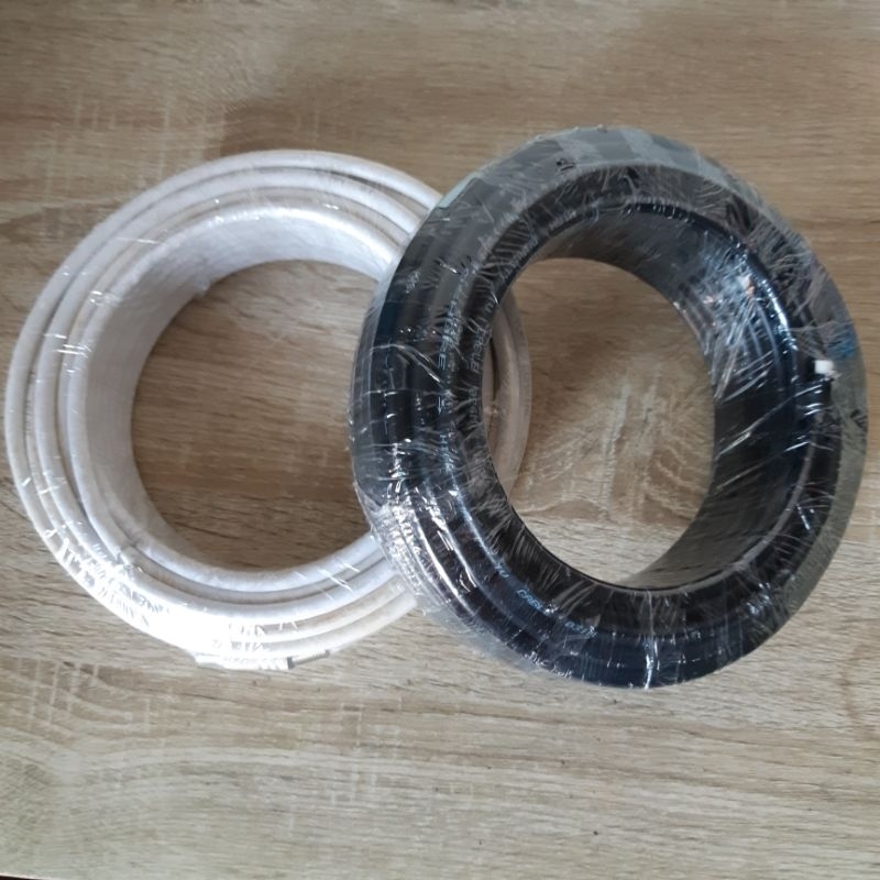 Kabel Antena 15meter Plus Konektor Kabel Parabola/ Kabel Antena TV Digital