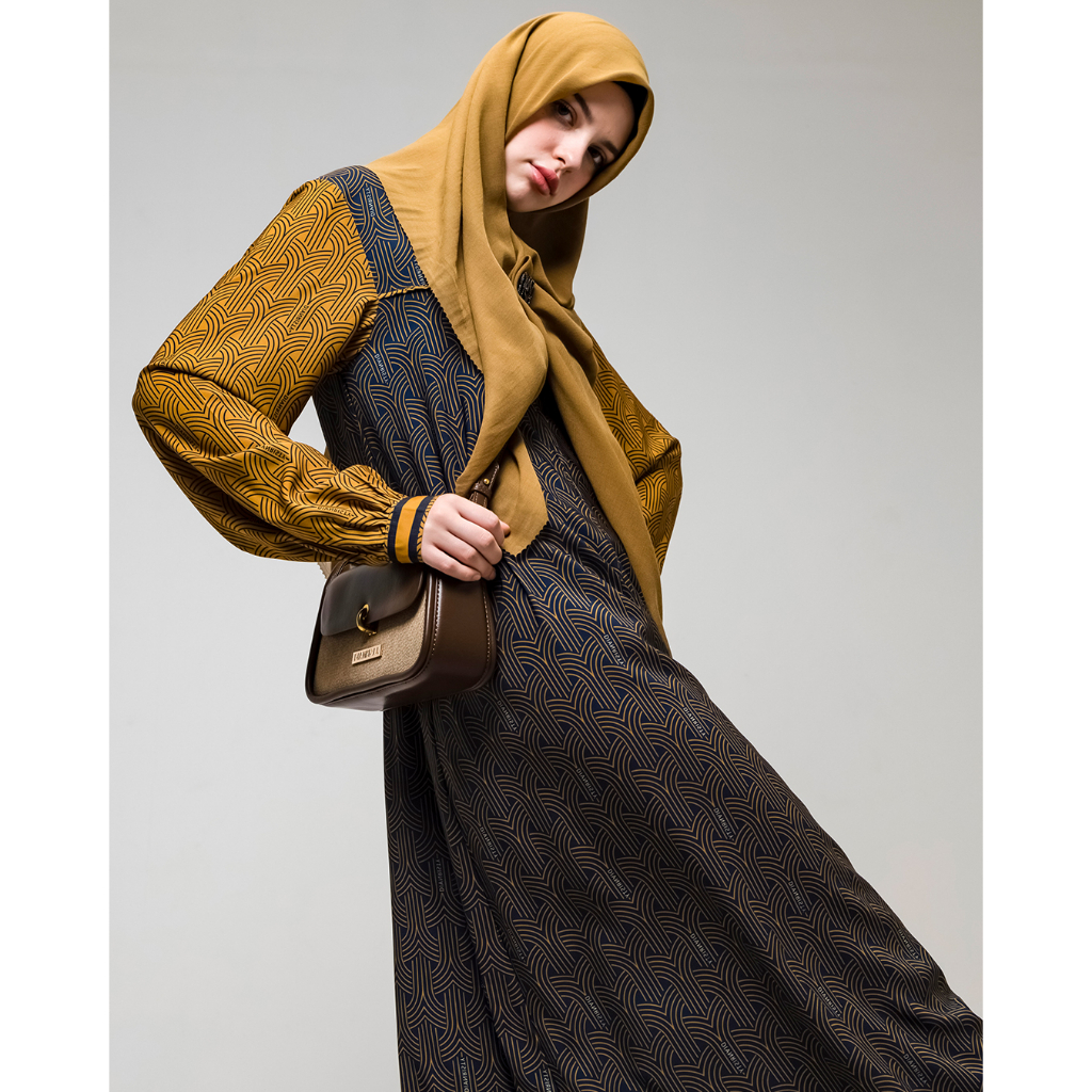 DIANRISTY AQILA Dress - Dress Muslimah | Long Dress | Dress Syari-Navy