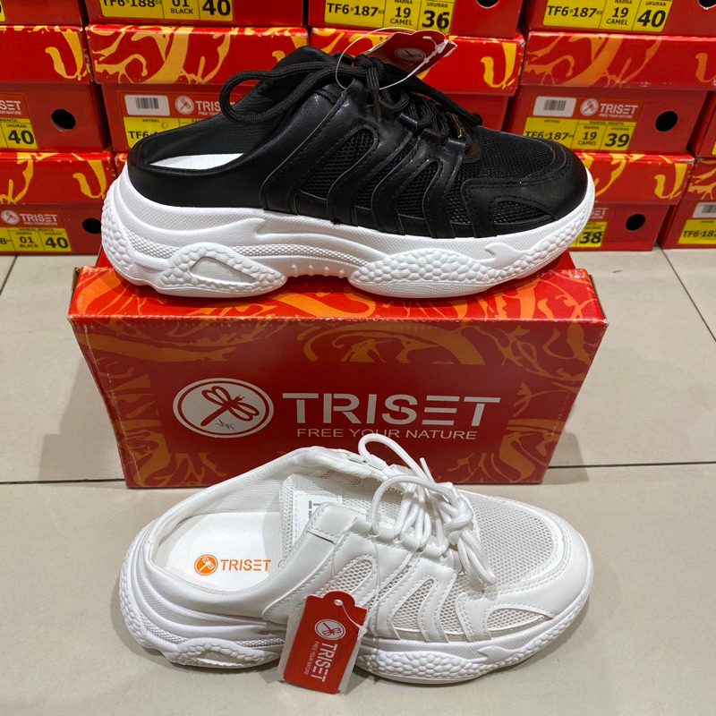 Triset original sepatu sandal wedges promo