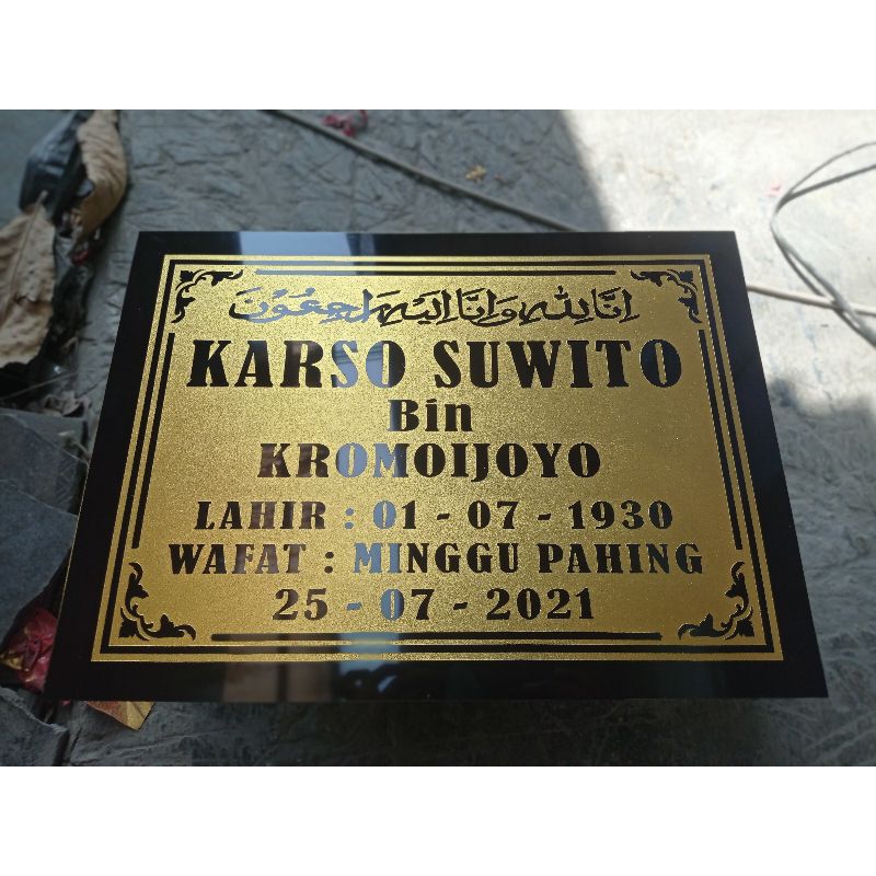 BATU NISAN KERAMIK GRANITO TIMBUL / LEGOK UKURAN 30 x 40 cm [BERKUALITAS]