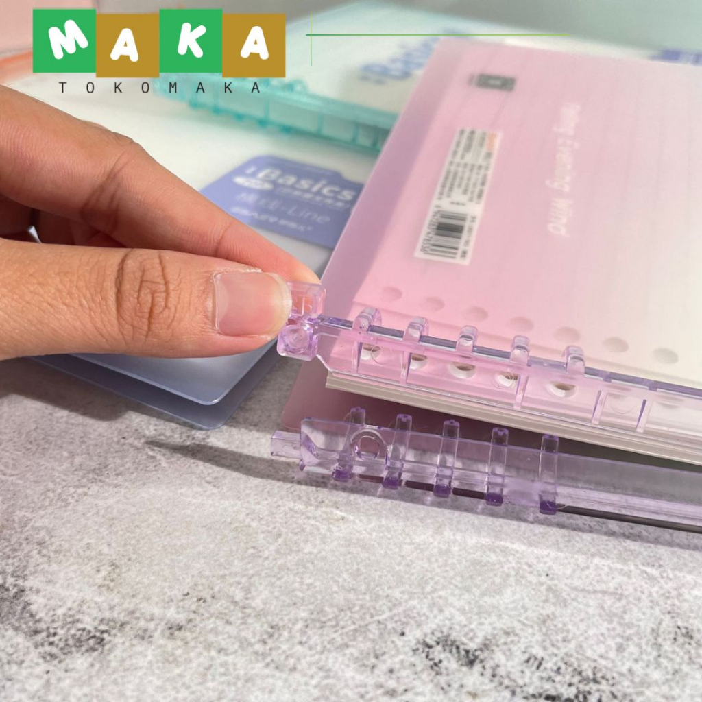 

binder trasnparan gradasi b5 buku catatan buku file peralatan sekolah perlengkapan alat tulis kantor