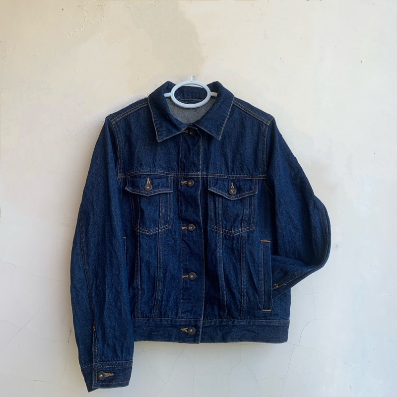 Jaket Jeans Navy GU by Uniqlo Jacket Jeans Wanita Navy GU