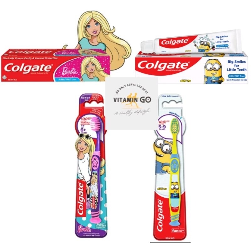 Pasta Gigi Anak Anak Colgate/ Colgate Tooth Paste Kids Barbie, Minions 40 G. Sikat Gigi Anak Anak Co