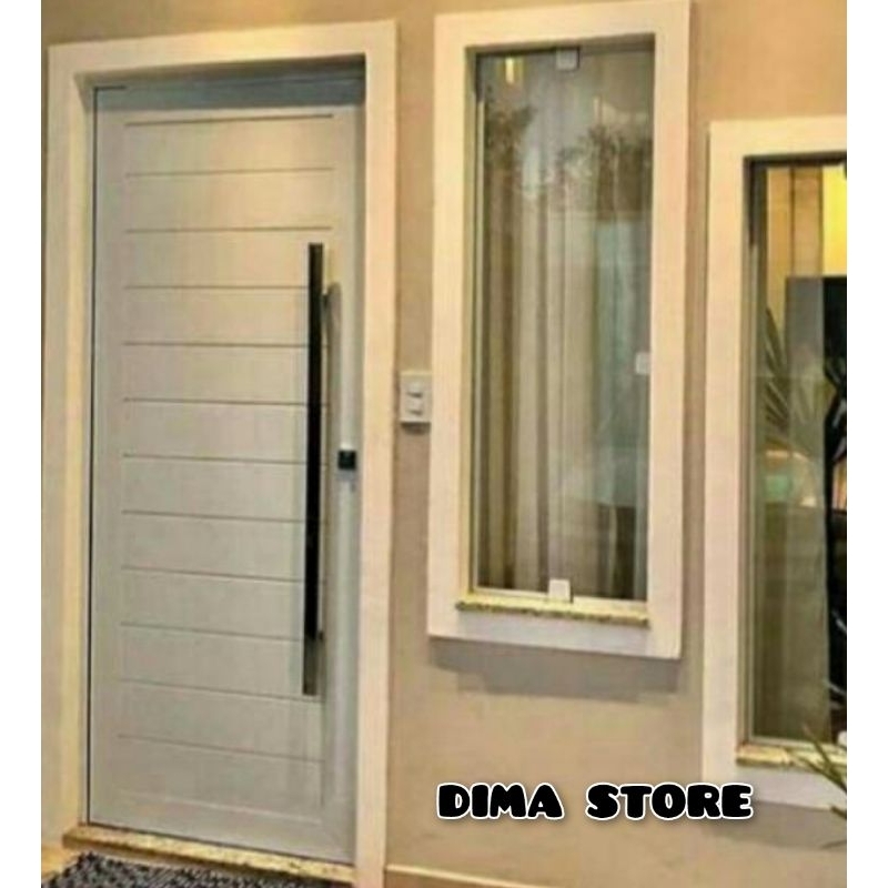 ( 1 Meter ) Terbaru Handle Pintu Kupu Tarung Panjang Tarikan Pintu Stainless Stell Kotak Full Hitam 