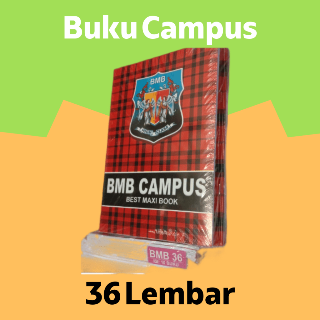 

Buku Tulis Campus | Isi 50, 42, & 36 lembar | Per Pak Isi 10 Buku | Bigboss Bmb Bmc Skola dll