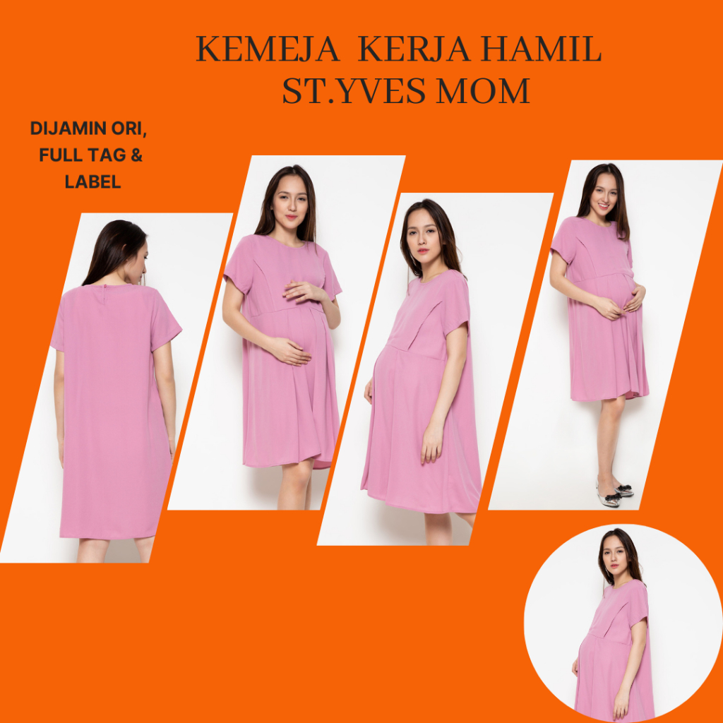 Dress Kerja Hamil St.Yves Mom Women's Maternity/Baju Kerja Hamil/Dress Hamil Kerja