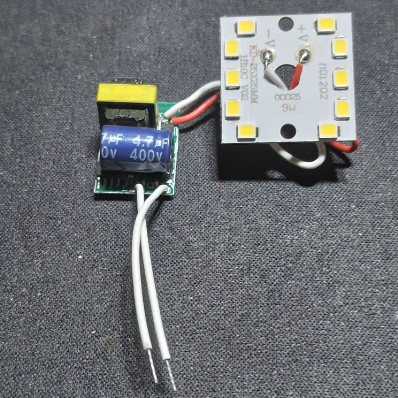 pcb dc sett driver 9w/8w/6w led smd 9v pcb kecil 25x25mm