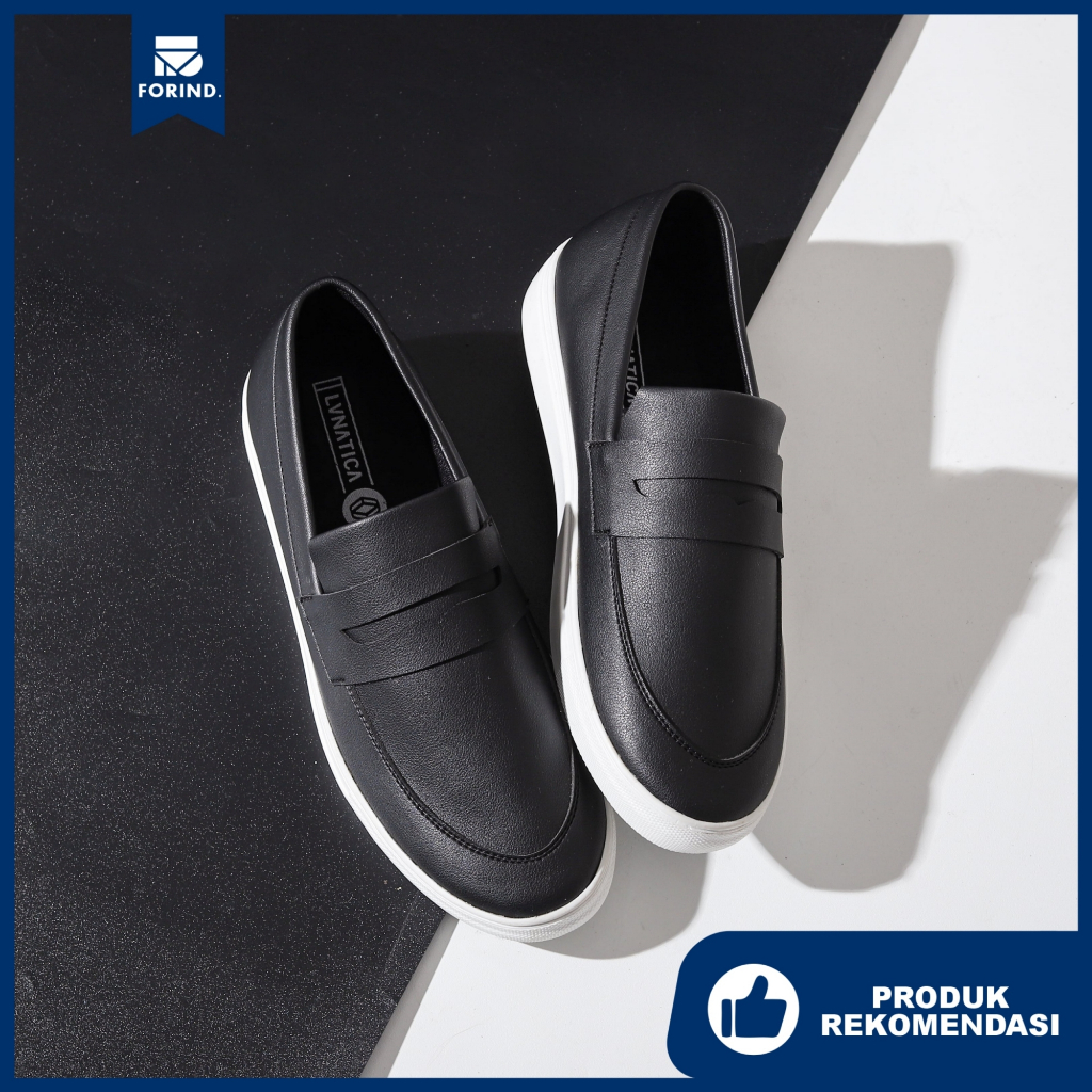 Hazzle Black | 39-44 | Sepatu Sneakers Tanpa Tali Original Casual Kasual Polos Cowo Pria Lokal Ori F