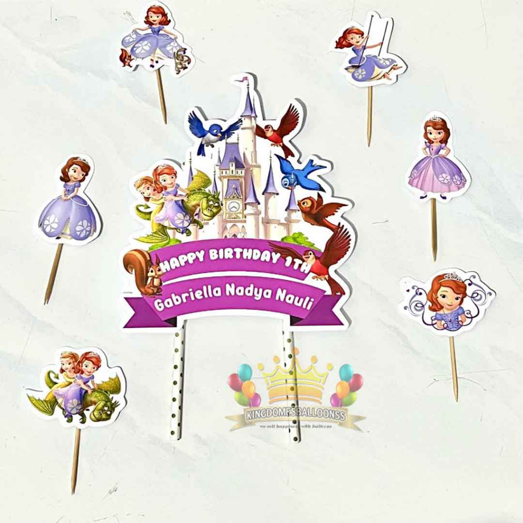 Topper Cake Princess Sofia Custom Nama