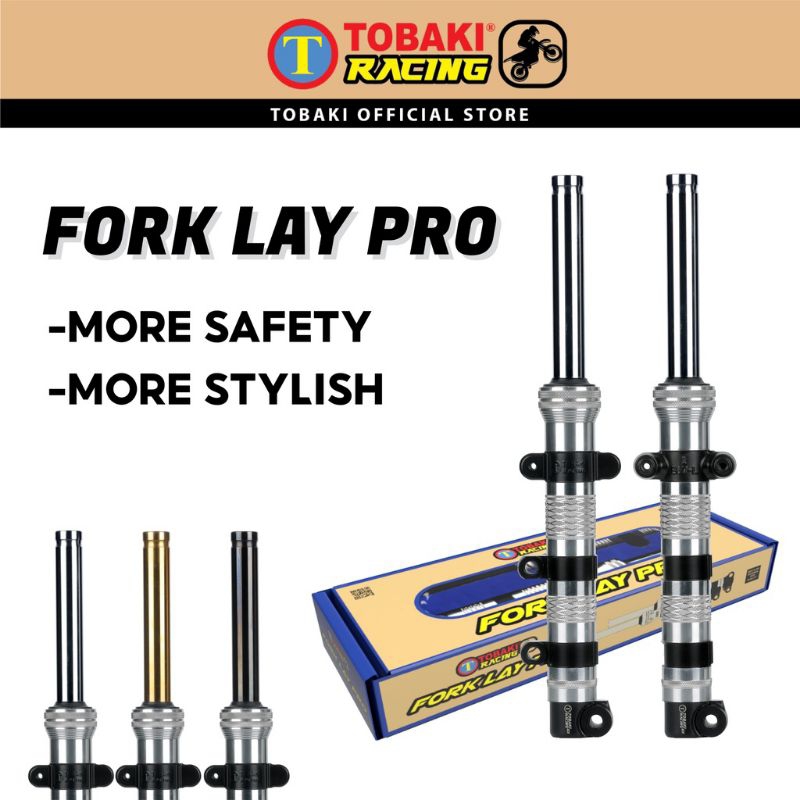 TOBAKI RACING CNC FORK LAY PRO / SHOCK DEPAN / SUSPENSI DEPAN TOBAKI RACING UNTUK MOTOR MX KING 150 