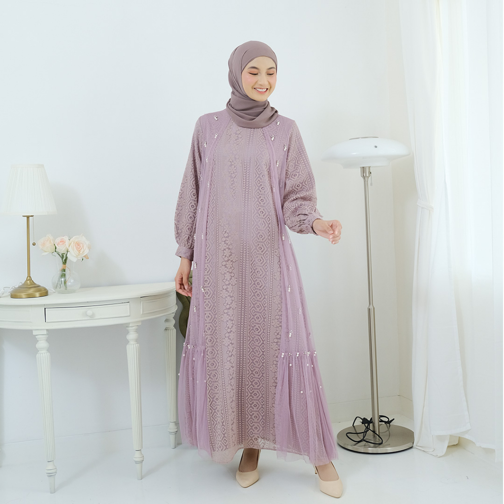 ANESYA | Dress Kondangan Brukat by Salasa Outfit