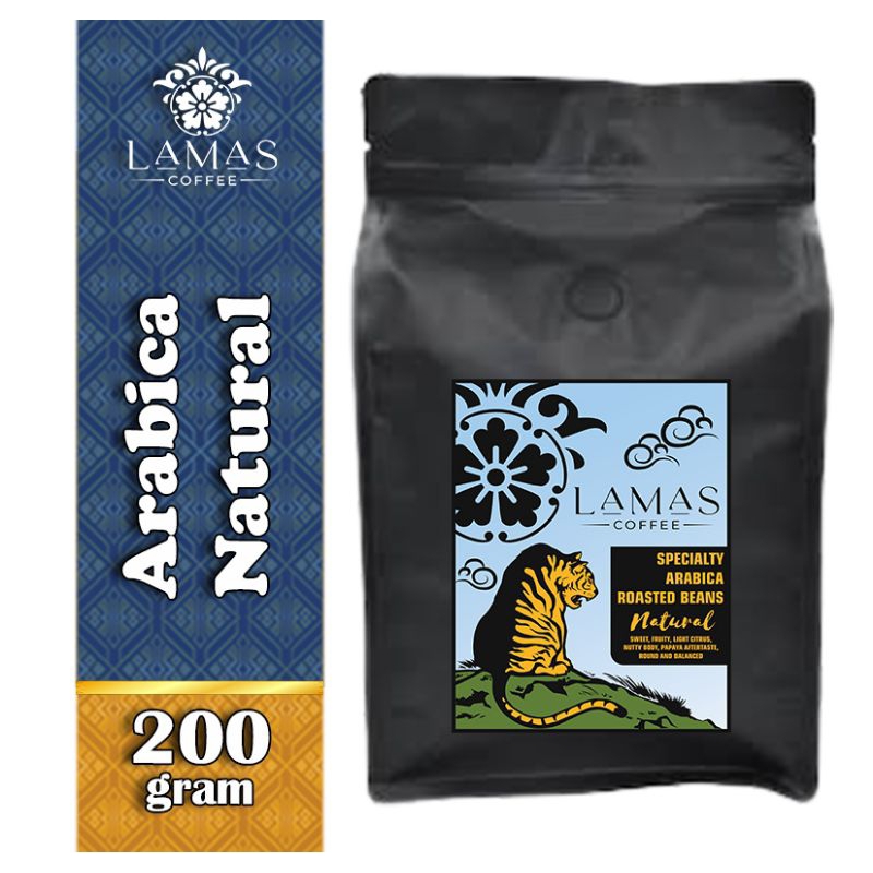 

Lamas Coffee Arabica Natural Kota Agung Sumatera Selatan Roasted Beans 200 gr