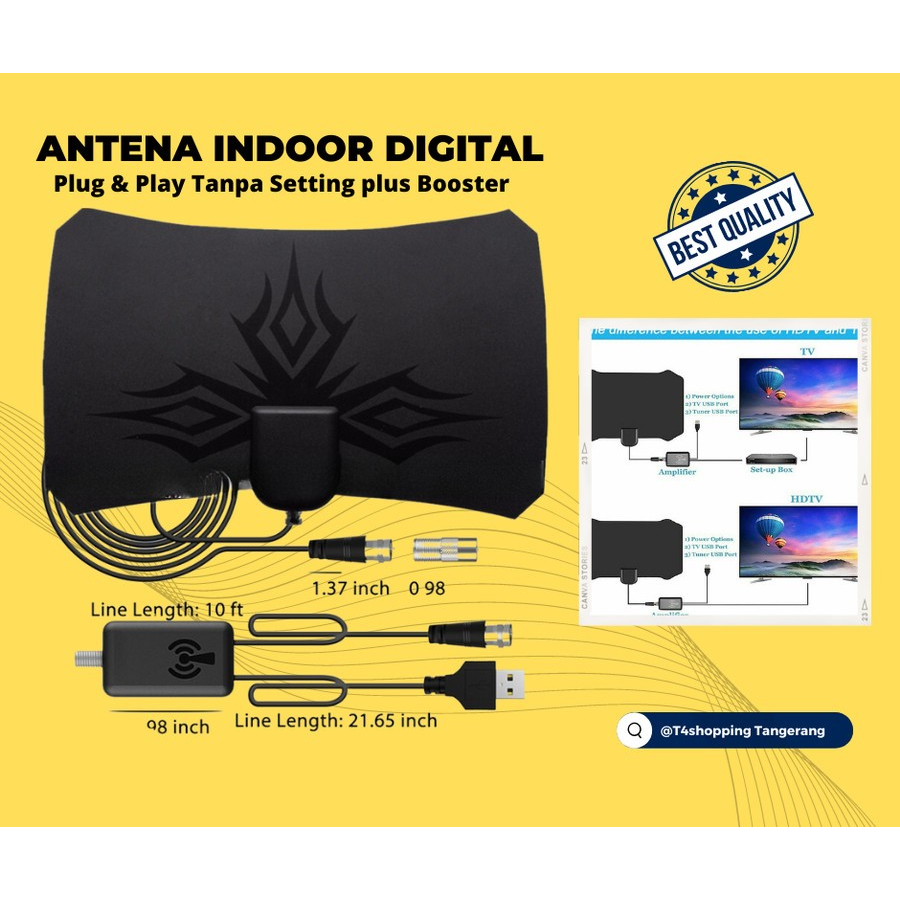 Antena TV Digital Indoor Dinding