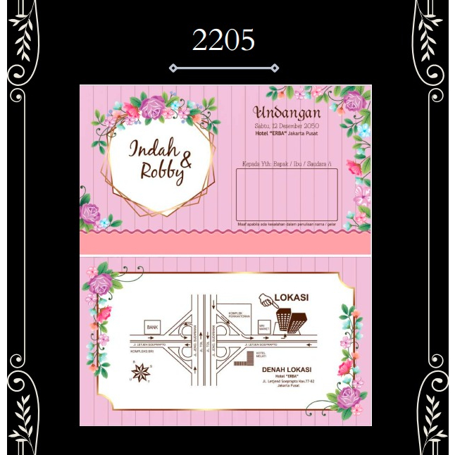 UNDANGAN PERNIKAHAN KODE ERBA 2205