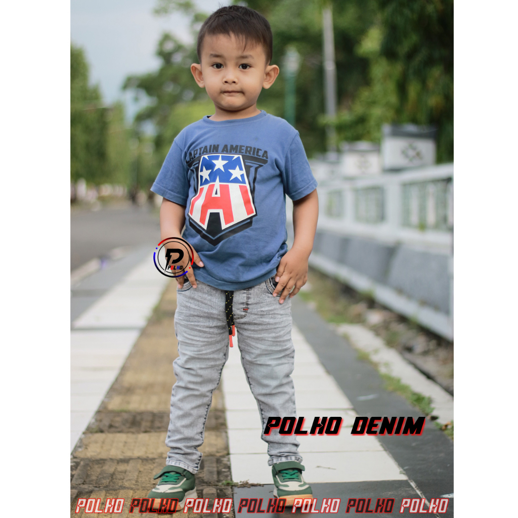 Celana Jeans Anak Snow Wast Usia 1-12 Tahun POLHO DENIM