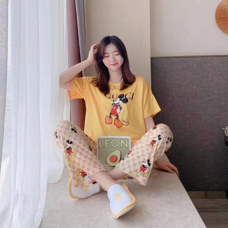 Piyama Wanita Dewasa Model Kancing Depan Mewah B4 Lengan Pendek Celana Panjang Import High Quality Sleepwear