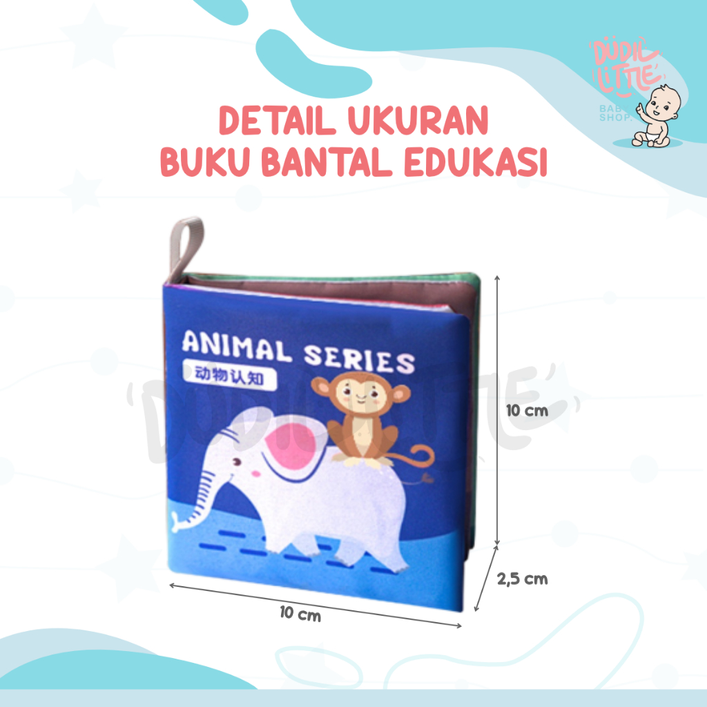 Buku kain bayi early education cloth book / buku bantal bayi / pillow book bahan lembut anti air