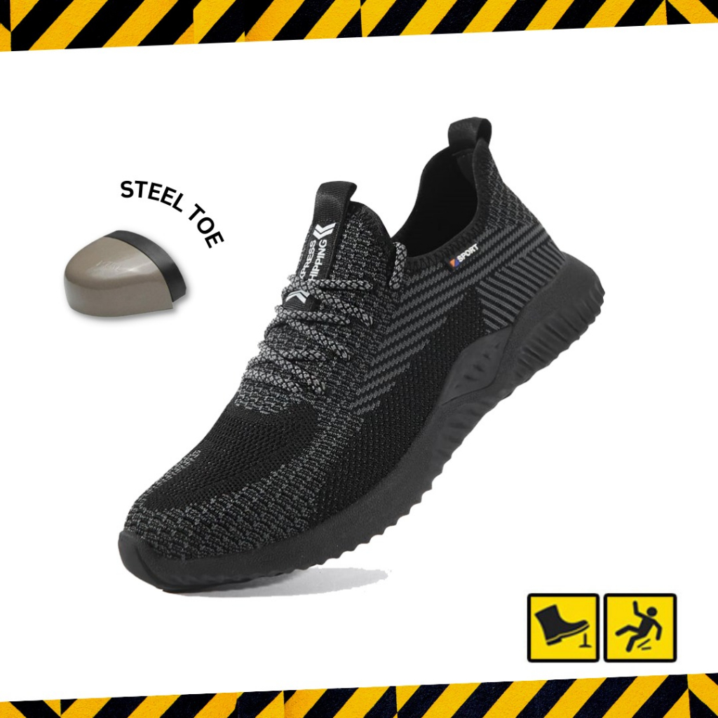 SEPATU SAFETY SNEAKERS SEFTY MURAH ANTI SLIP DEPAN PELINDUNG BESI MURAH CASUAL