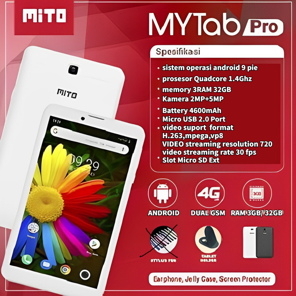 Mito My Tab 8 Pro 3GB /32 GB Sudah 4G