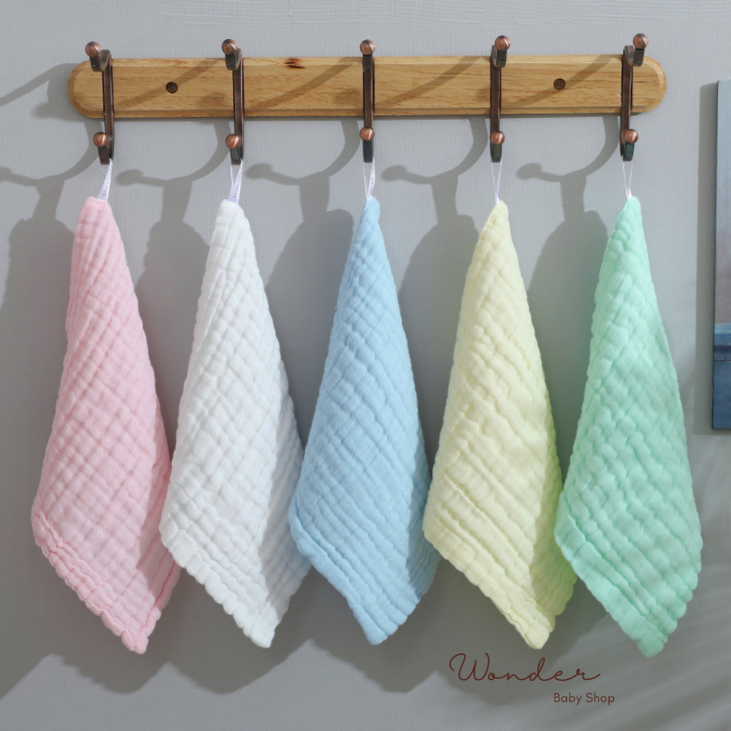 WONDER Sapu Tangan Bayi Waslap Bayi lembut 25 x 25 cm bahan katun