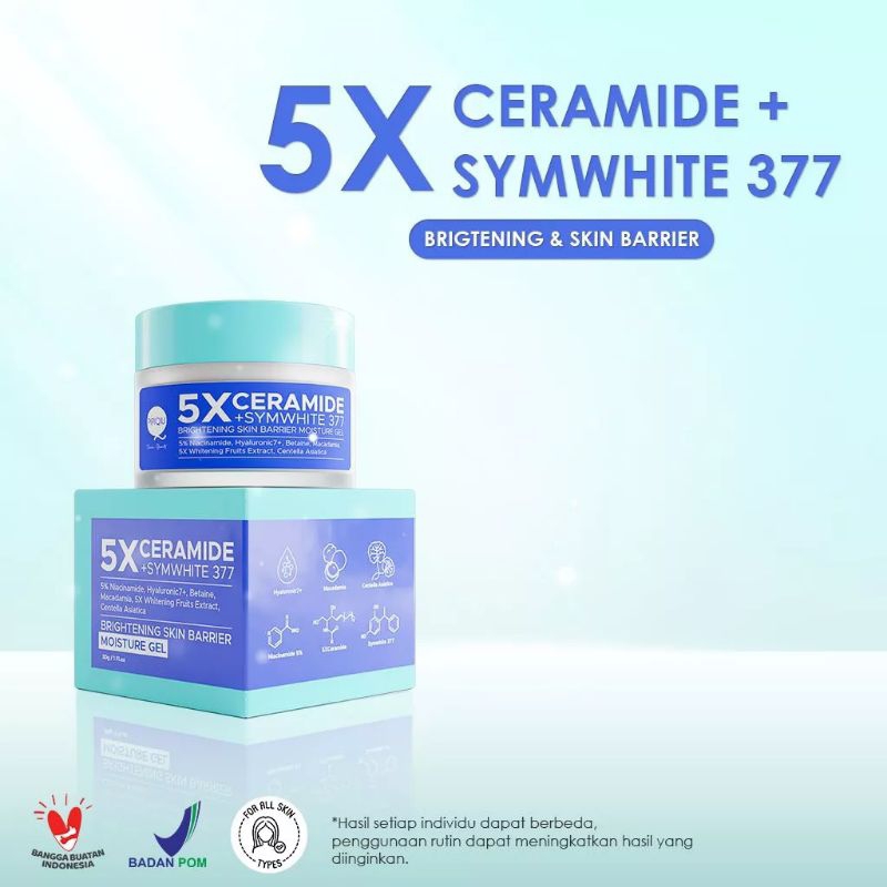 Pipiqiu 5X Ceramide SymWhite 377 Brightening Skin Barrier Moisture Gel 30g | Pelembab Wajah