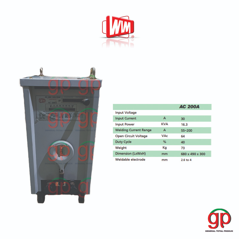 WIM AC200A MESIN LAS AC 200A TRAFO LAS WELDING MACHINE