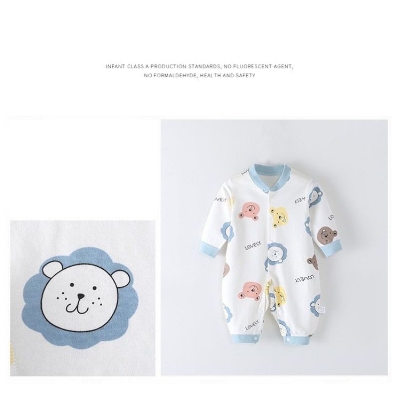 Sleepsuit Piyama Bayi Cotton Import Newborn-12 bln | Romper Piyama Bayi M367