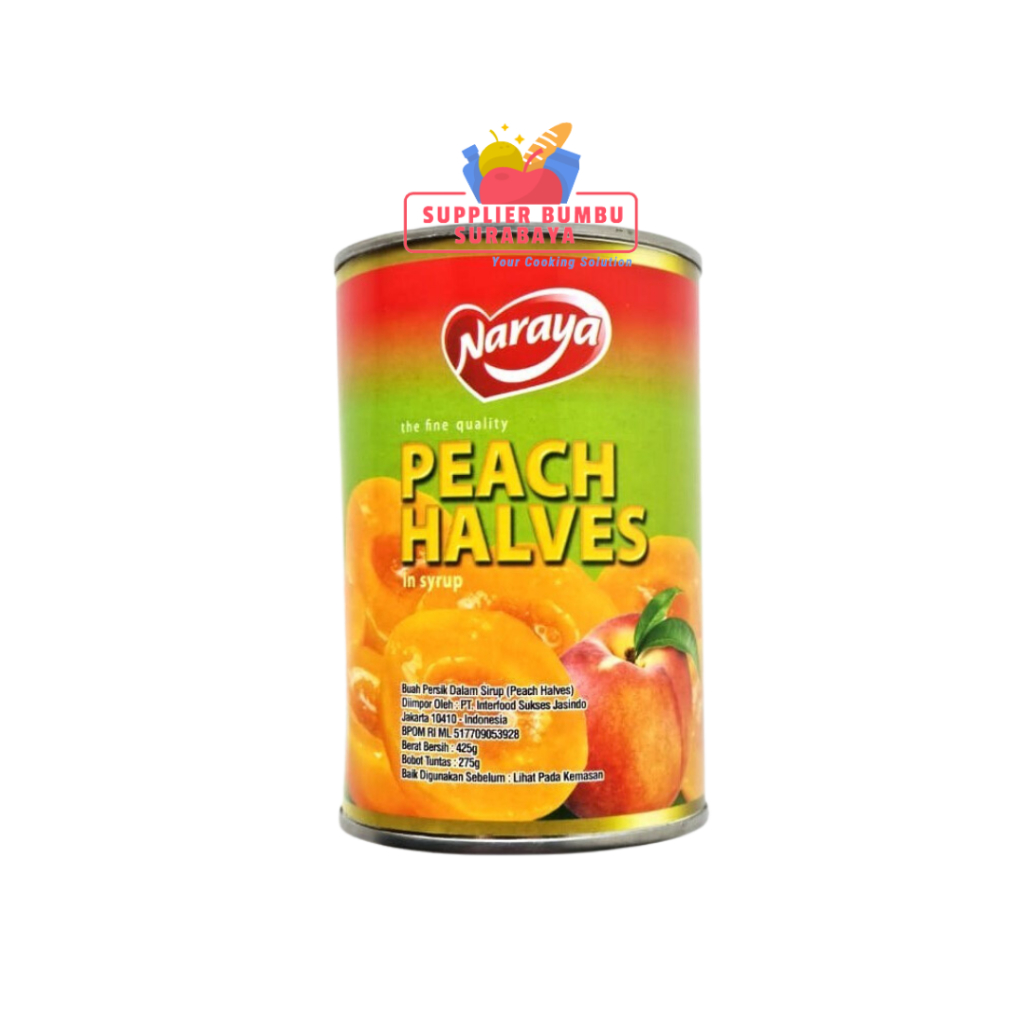 

Naraya Peach Halves in Syrup / Buah Peach dalam Sirup Kaleng 425g