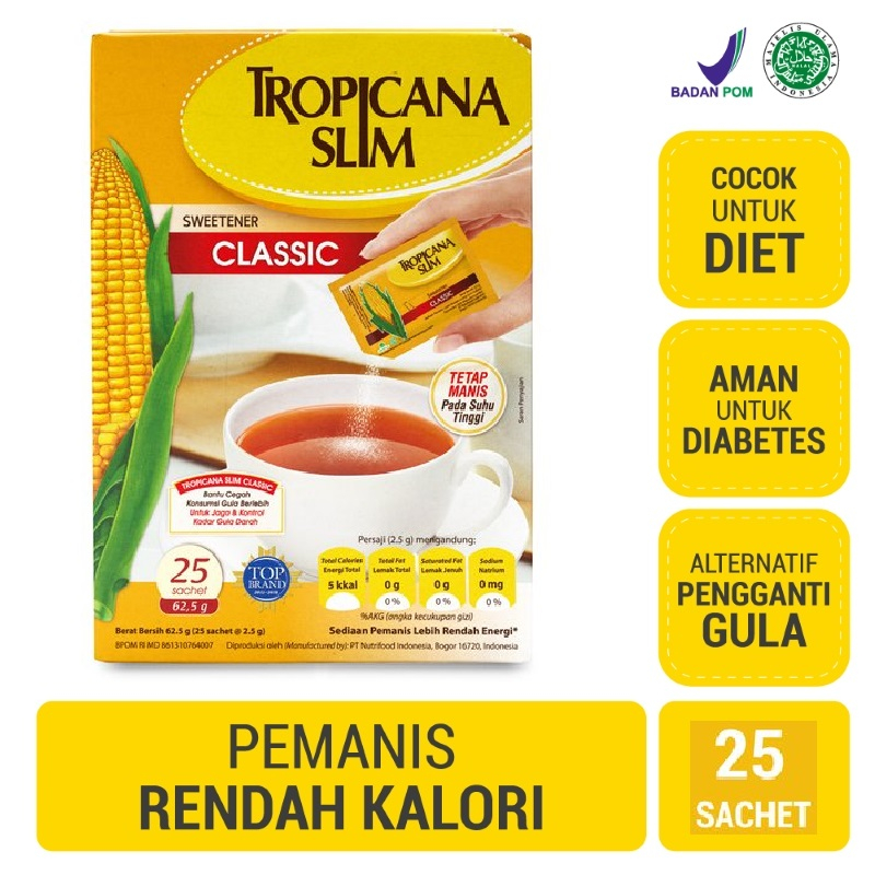 

Tropicana Slim Sweetener Classic 25 Sch - Pemanis untuk Batasi Gula