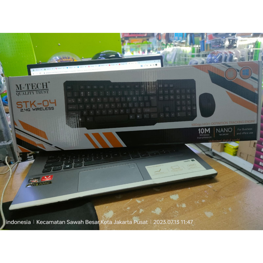 keyboard mouse wireless combo MTECH STK04 original garansi resmi