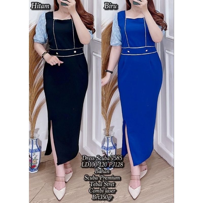 Long Dress Scuba 7585 Scuba Premium