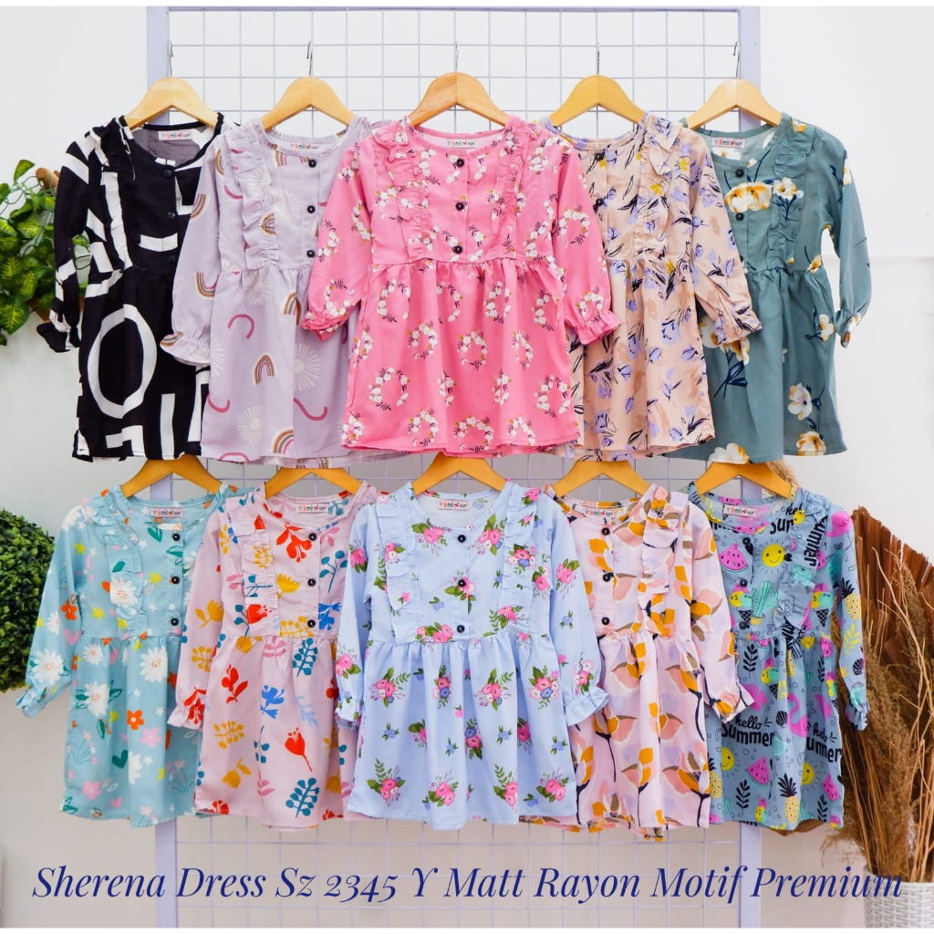 Dress Sherena Dress Anak Usia 2 Sd 4 Tahun -KBS