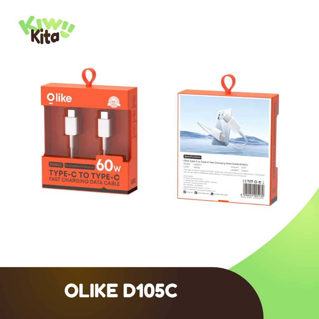 Olike Type-C To Type-C Fast Charging Data Cable D105CC