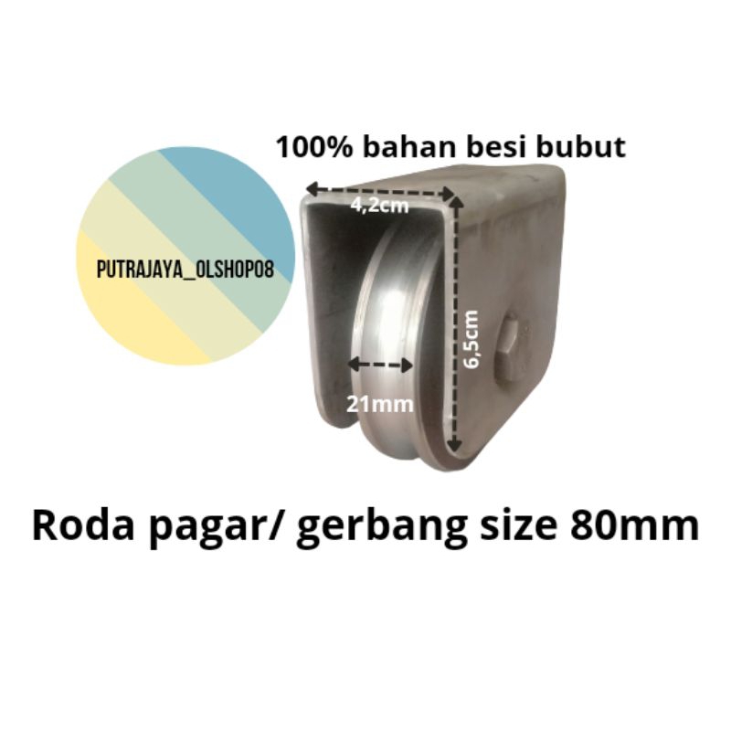 NEW RODA PAGAR BESI 8CM RODA PINTU GERBANG 8CM
