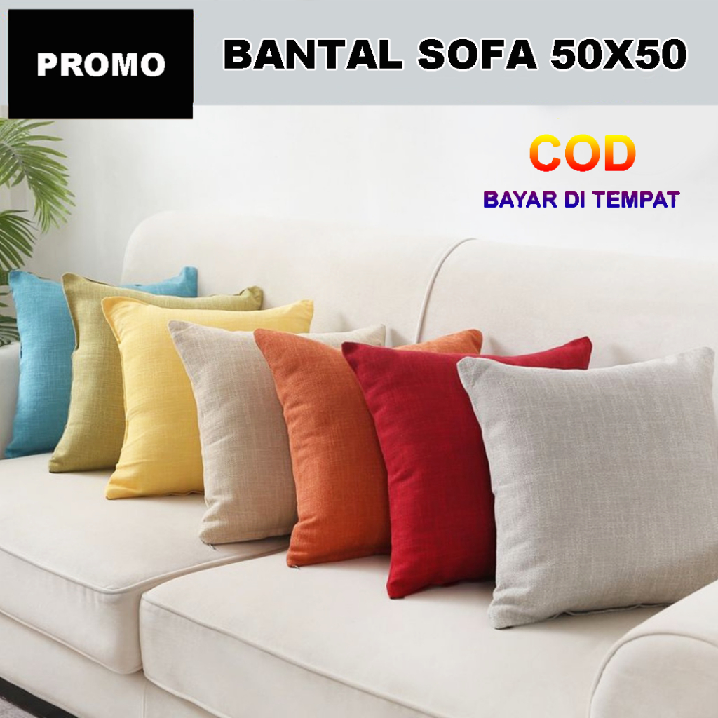 ✅COD Bantal Sofa Kursi Mobil 50x50 Aneka Warna