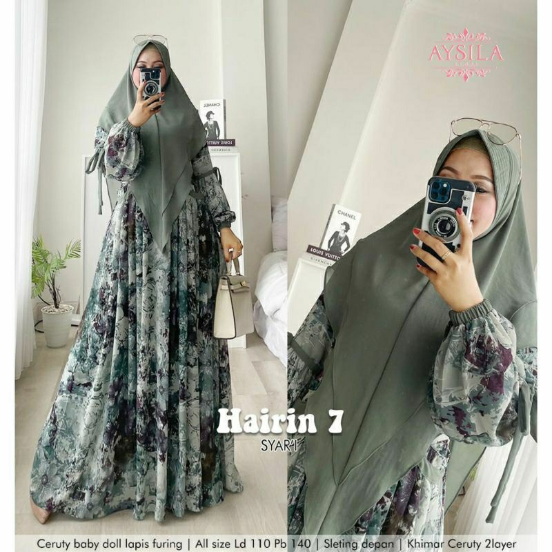 Baju gamis wanita hairin syar'i #7