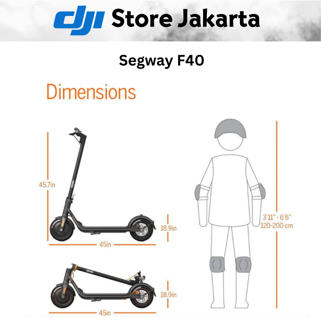 Segway Ninebot KickScooter F40 / Jarak Tempuh 40km / Kecepatan 30km