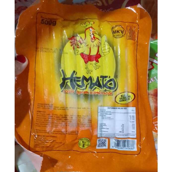 

Hemato Sosis Ayam Kombinasi 500 gr isi 15 Pcs Frozen Food Murah | Makanan Beku | Olahan Daging Ayam Siap Goreng - FROZEN FOOD - Makanan Istant Siap Cepat Saji